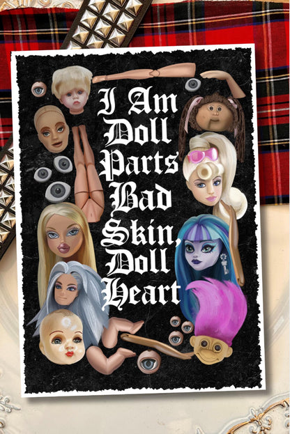 I Am Doll Parts A5 Greeting Card - Grunge Vibes, Perfect for Framing, 90’s, Hole inspired