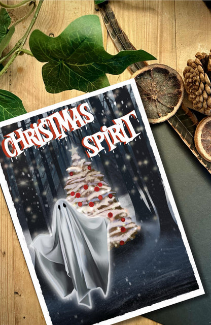 Christmas Spirit Sheet Ghost Card