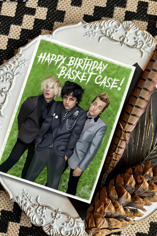 Basket Case Birthday Card - 90’s Pop Punk Nostalgia | Premium Recycled Cardstock | A5 Size