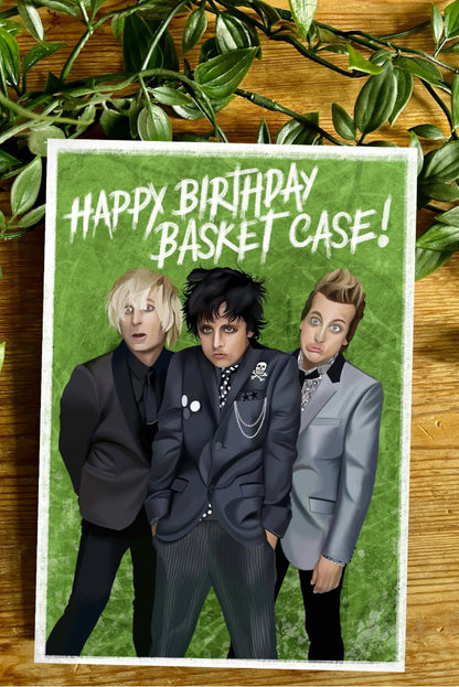 Basket Case Birthday Card - 90’s Pop Punk Nostalgia | Premium Recycled Cardstock | A5 Size