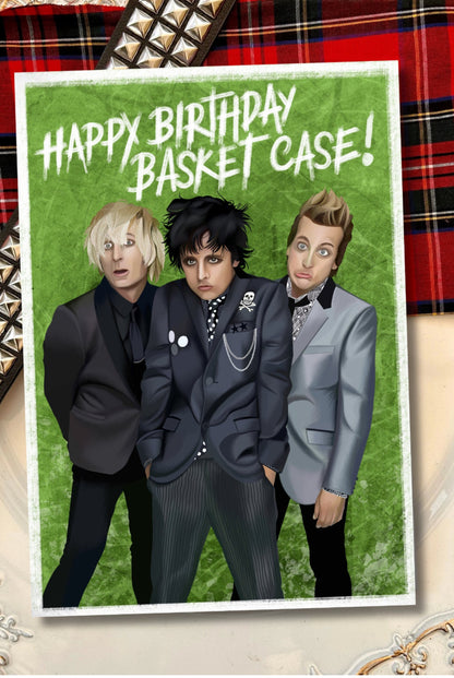 Basket Case Birthday Card - 90’s Pop Punk Nostalgia | Premium Recycled Cardstock | A5 Size