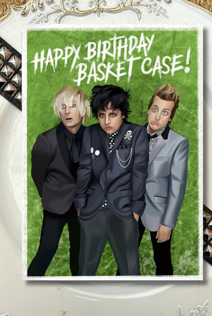Basket Case Birthday Card - 90’s Pop Punk Nostalgia | Premium Recycled Cardstock | A5 Size
