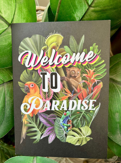Welcome To Paradise, Greetings Card. Emo/Pop Punk A5 Wall Art