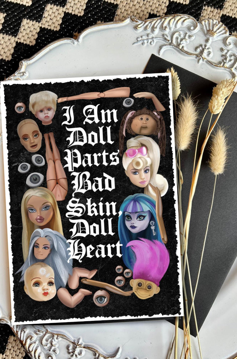 I Am Doll Parts A5 Greeting Card - Grunge Vibes, Perfect for Framing, 90’s, Hole inspired