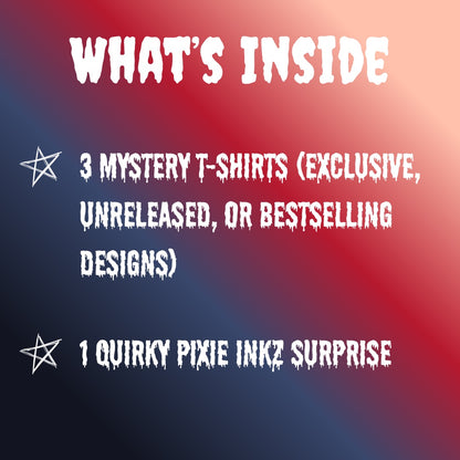 The Coven T-shirt Bundle | Gothic Mystery T-Shirt Bag (3 Tees) | Pixie Inkz Vault Exclusive