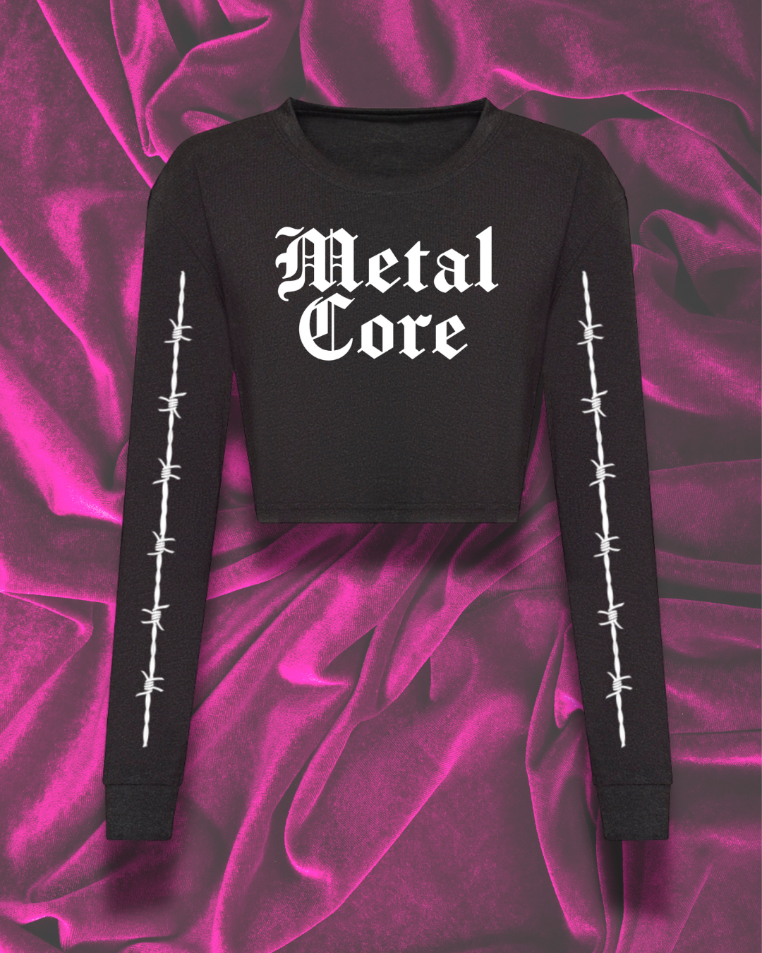Metal Core Long Sleeve Tee (Crop & Unisex Fit)