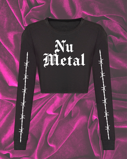 Nu Metal Long Sleeve Tee (Crop & Unisex Fit)