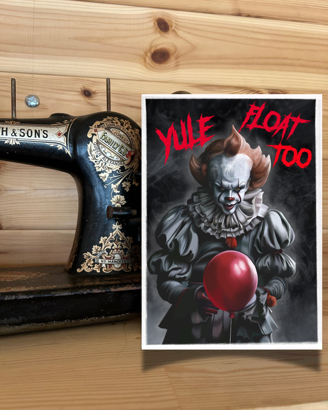 “Yule Float Too” Horror Christmas Card – Alternative Festive Greeting