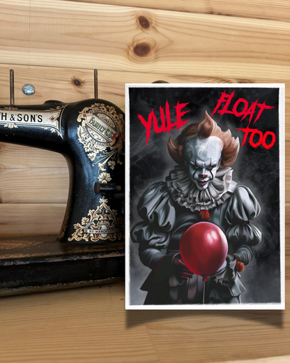 “Yule Float Too” Horror Christmas Card – Alternative Festive Greeting