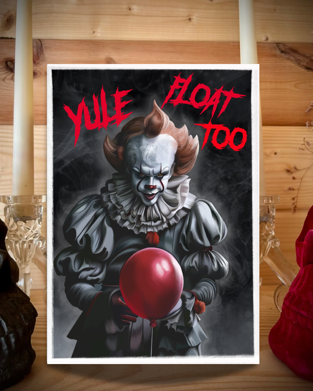 “Yule Float Too” Horror Christmas Card – Alternative Festive Greeting