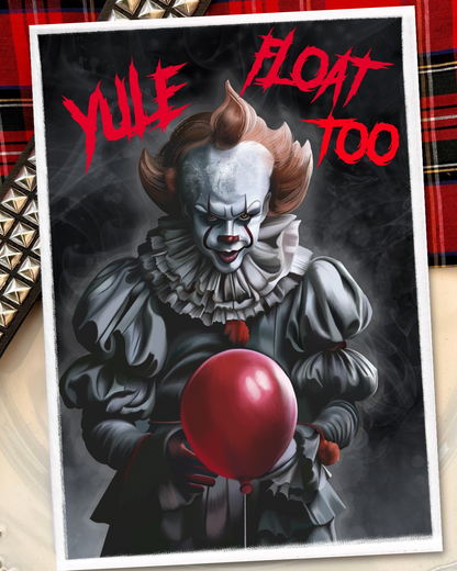 “Yule Float Too” Horror Christmas Card – Alternative Festive Greeting