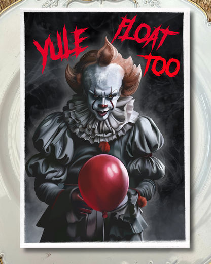 “Yule Float Too” Horror Christmas Card – Alternative Festive Greeting