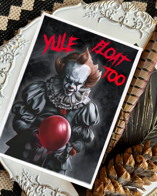 “Yule Float Too” Horror Christmas Card – Alternative Festive Greeting