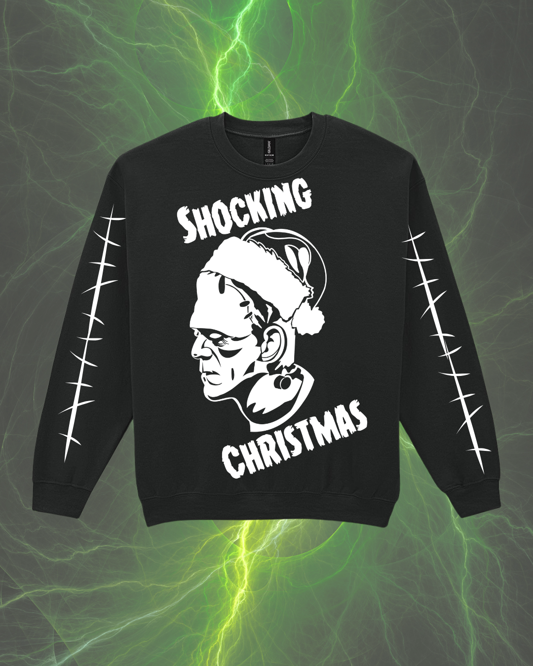 Shocking Christmas — Gothic Frankenstein-Inspired Christmas Jumper