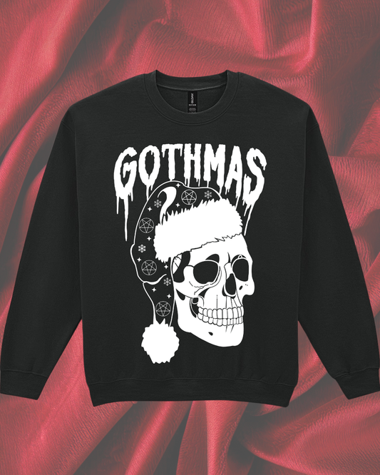 Gothmas Skull Christmas Sweatshirt – Gothic Alternative Holiday Jumper