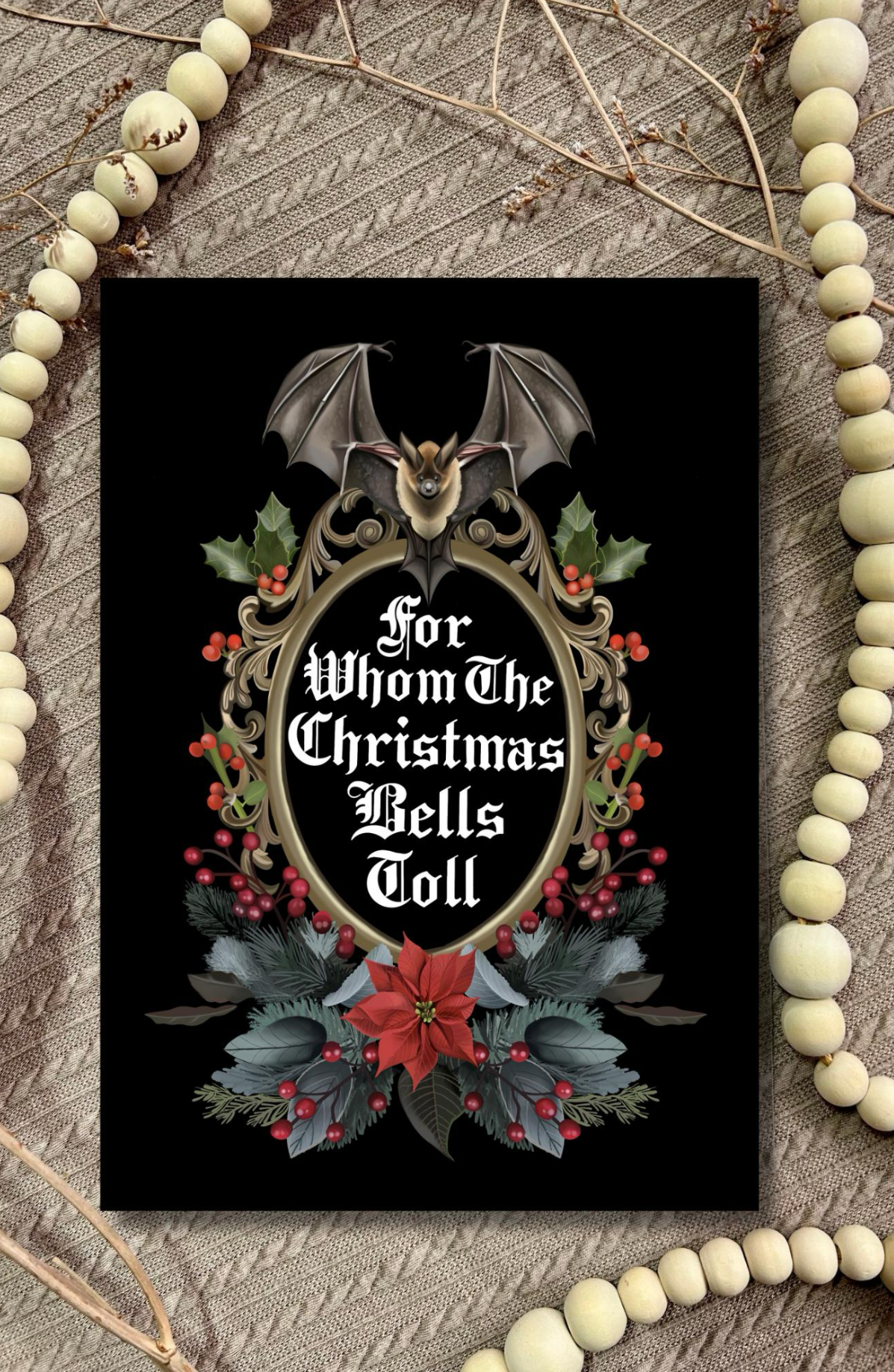 For Whom the Christmas Bells Toll – Gothic Christmas Card