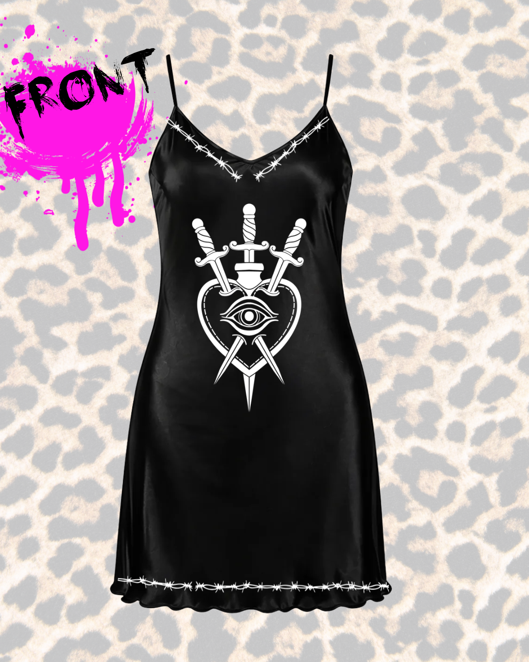 Heart Shaped Hell Slip Dress