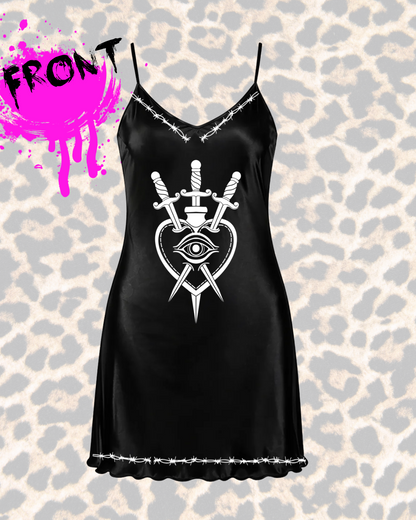 Heart Shaped Hell Slip Dress